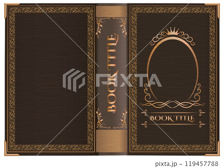 Medieval book cover design 119457788