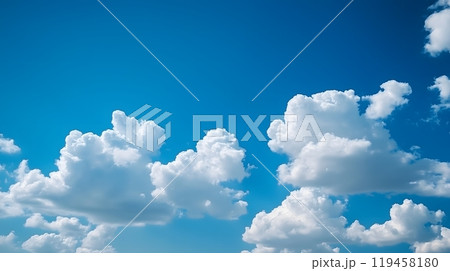 Fluffy White Clouds in a Clear Blue Sky_2 119458180