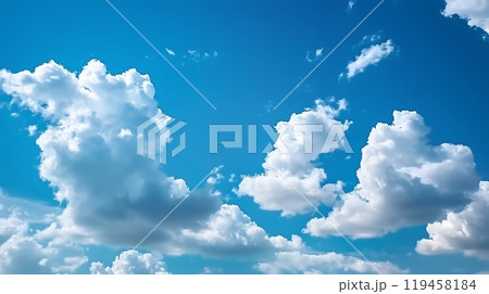 Fluffy White Clouds in a Clear Blue Sky_6 Fluffy White Clouds in a Clear Blue Sky_6 119458184