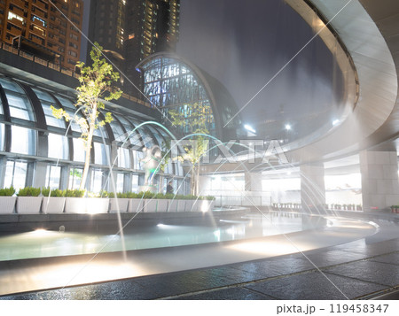 Twilight view of the Daan Park subway station 119458347