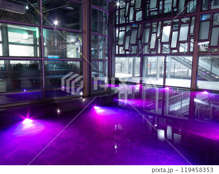 Twilight view of the Daan Park subway station 119458353