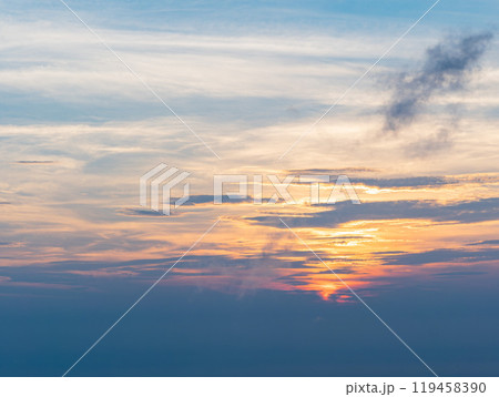 Sunset landscape from Mount Datun Air Navigation Station Lookout 119458390