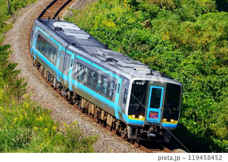 特急あしずりの大カーブ俯瞰 特急あしずりの大カーブ俯瞰 119458452
