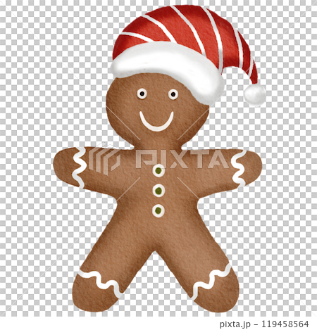 Gingerbread watercolor clipart, cozy Christmas a cute hand drawn, Festive holiday card design. Greeting cards, wallpapers, winter season party decorations Gingerbread watercolor clipart, cozy Christmas a cute hand drawn, Festive holiday card design. Greeting cards, wallpapers, winter season party decorations 119458564