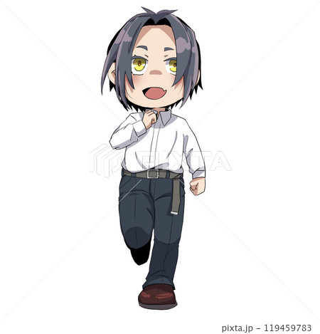 揚々と歩く男の子 119459783