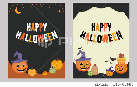 ハロウィンモチーフのかわいいポスター ハロウィンモチーフのかわいいポスター 119460699