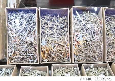 Korean Seafood Food. Dried anchovies 119460721