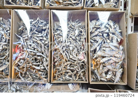 Korean Seafood Food. Dried anchovies Korean Seafood Food. Dried anchovies 119460724