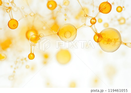 Macro Shot of a Yellow Bubble Illuminated by White Light Macro Shot of a Yellow Bubble Illuminated by White Light 119461055