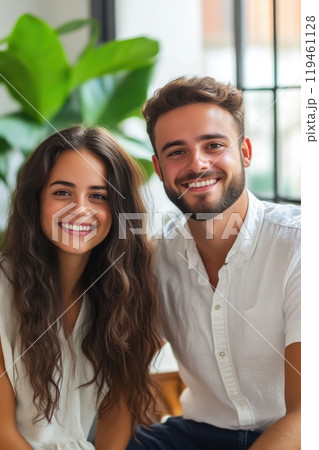 Warm Smiles from Colleagues in a Bright Office Warm Smiles from Colleagues in a Bright Office 119461128