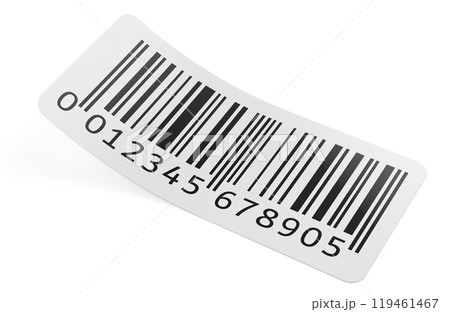 Barcode label, 3D rendering 119461467