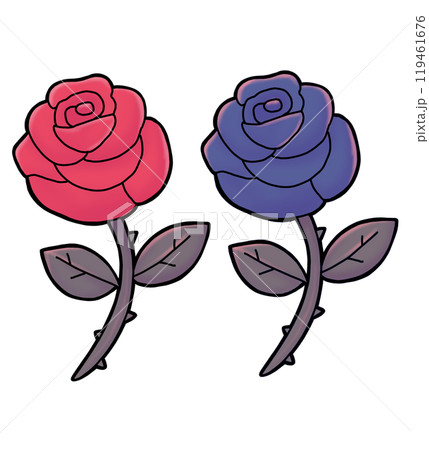 赤い薔薇と青い薔薇 赤い薔薇と青い薔薇 119461676