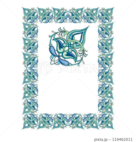 Vintage traditional realistic black and color frames set on white background isolated vector illustration 119462011