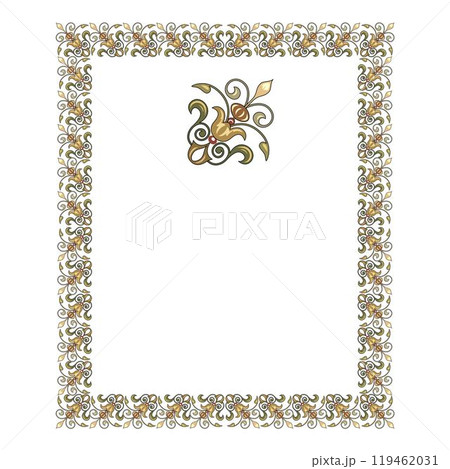 Vintage traditional realistic black and color frames set on white background isolated vector illustration Vintage traditional realistic black and color frames set on white background isolated vector illustration 119462031