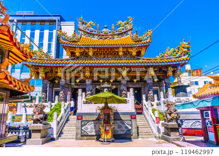 日本の横浜都市景観 横浜中華街・横浜関帝廟などを望む＝7日 119462997