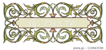 Vintage traditional realistic black and color frames set on white background isolated vector illustration 119463590