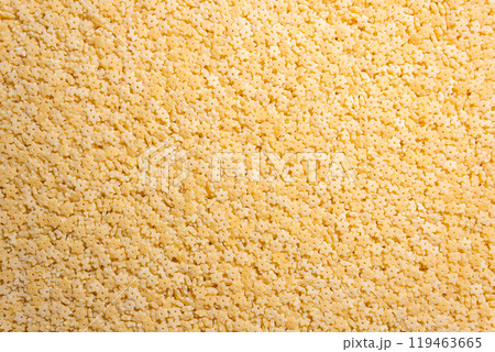 Uncooked Stelline Pasta Background 119463665