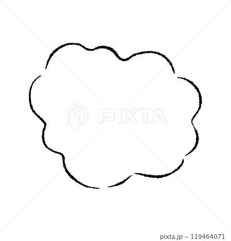 手描きのもこもこの吹き出し 手描きのもこもこの吹き出し 119464071