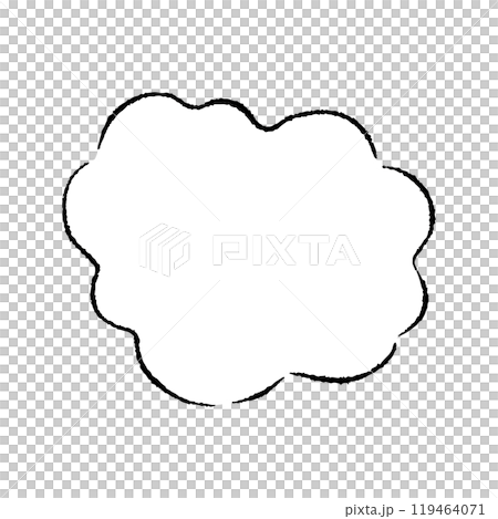 手描きのもこもこの吹き出し 手描きのもこもこの吹き出し 119464071