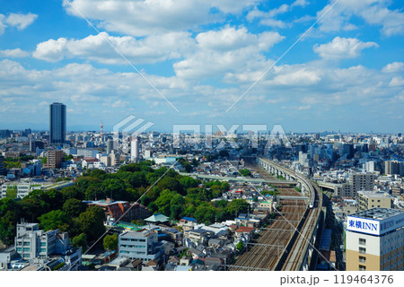 北とぴあより上越新幹線とザ・タワー十条方面の街並みを望む 北とぴあより上越新幹線とザ・タワー十条方面の街並みを望む 119464376
