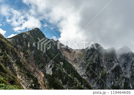 唐松岳までの絶景の山並み 119464680