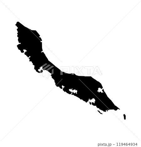 Curacao Map Illustration Icon Curacao Map Illustration Icon 119464934