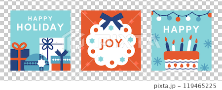 聖誕節流行卡插圖集（向量設計多彩） 119465225