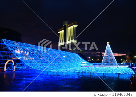 名古屋港の冬花火 名古屋港の冬花火 119465348