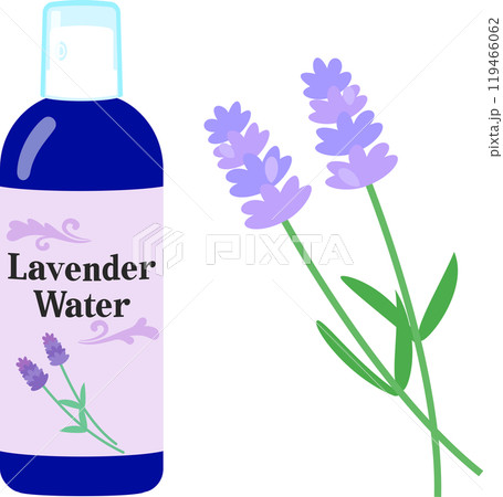 スプレーボトル入りのラベンダーウォーター スプレーボトル入りのラベンダーウォーター 119466062