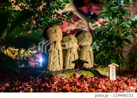 【神奈川県】ライトアップされた長谷寺の良縁地蔵 【神奈川県】ライトアップされた長谷寺の良縁地蔵 119466151