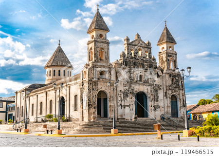 View of the Guadalupe church in Granada, Nicaragua. Nicaraguan travel and tourism concept 119466515