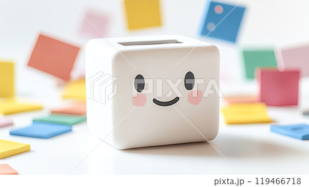 粘土細工風の明るいイメージの選挙の投票箱の3Dイラスト 粘土細工風の明るいイメージの選挙の投票箱の3Dイラスト 119466718