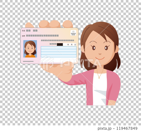 マイナンバーカード女性-01 マイナンバーカード女性-01 119467849