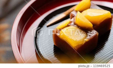 栗蒸し羊羹 栗羊羹 秋の和菓子 栗蒸し羊羹 栗羊羹 秋の和菓子 119469525