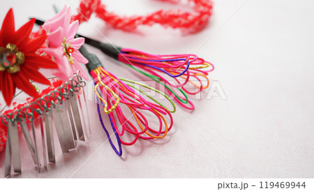 七五三の髪飾り背景 七五三の髪飾り背景 119469944