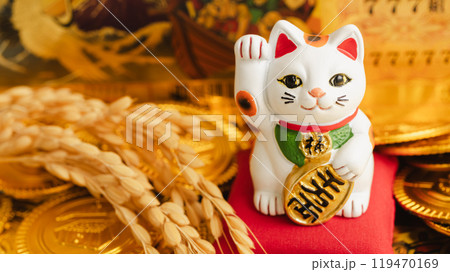 招き猫とおもちゃの宝くじ 119470169