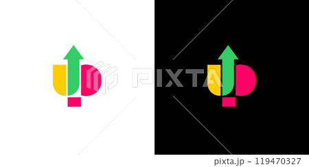 Unique and modern Up logo design 2 119470327