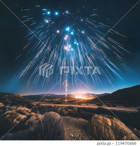 night sky with stars 119470866