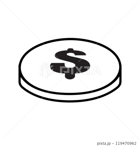 Coin icon logo design template isolated illustration Coin icon logo design template isolated illustration 119470962