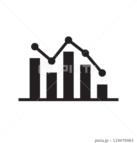 Statistics icon logo design template isolated illustration 119470963