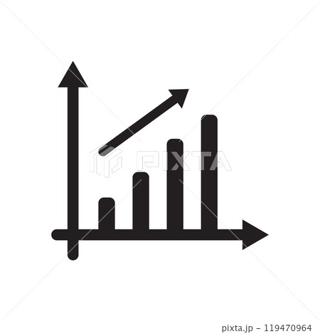 Statistics icon logo design template isolated illustration 119470964