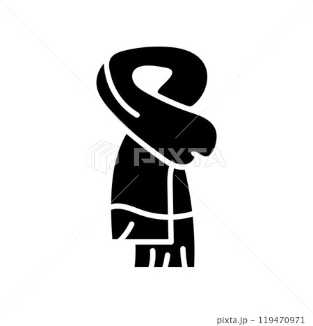 Scarf icon logo design template isolated illustration 119470971