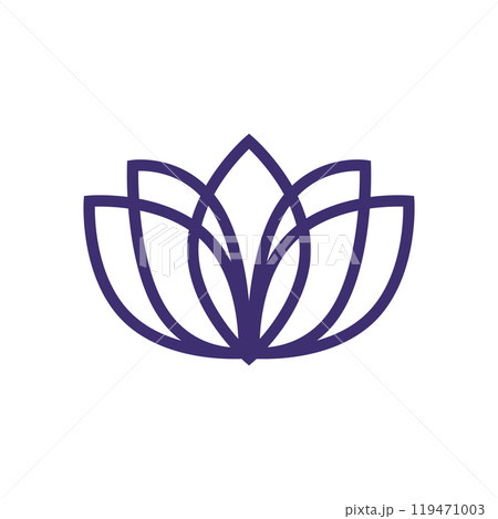 Lotus icon logo design template isolated illustration Lotus icon logo design template isolated illustration 119471003