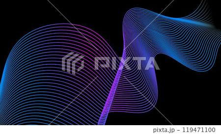 Blue abstract wave background with copy space.and Abstract Waving Line Particle Technology Background 119471100