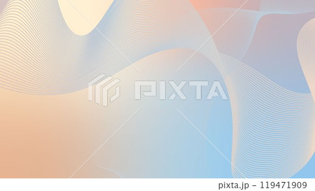 Wavy pastel gradient mash flow shape background landing page. Trendy tones of modern color blue, green, and orange blend background design for cover, poster, flyer, presentation, advertising, banner. 119471909