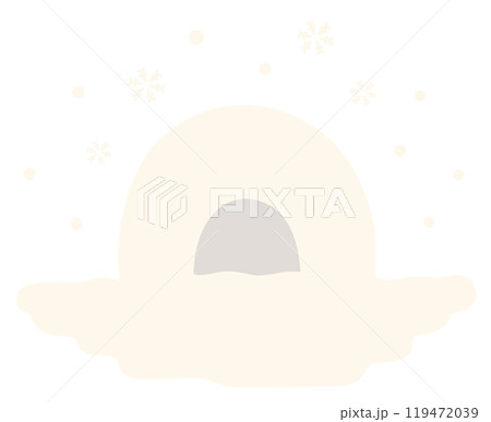 雪とかまくらの冬のベクターイラスト素材01 雪とかまくらの冬のベクターイラスト素材01 119472039