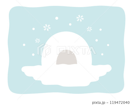 雪とかまくらの冬のベクターイラスト素材02 雪とかまくらの冬のベクターイラスト素材02 119472040