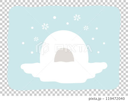 雪とかまくらの冬のベクターイラスト素材02 雪とかまくらの冬のベクターイラスト素材02 119472040