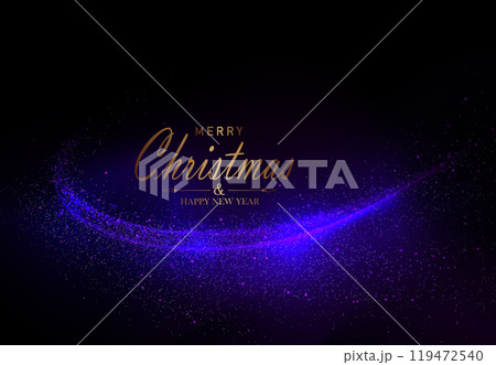 Merry Christmas 2025. Isolated design component with shiny arc blue purple gradient 119472540