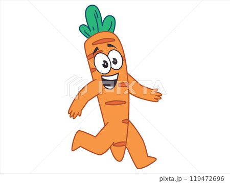 Carrot vegetable smiling face facial expression character veggie mascot expressive cartoon colorful design icon set Carrot vegetable smiling face facial expression character veggie mascot expressive cartoon colorful design icon set 119472696
